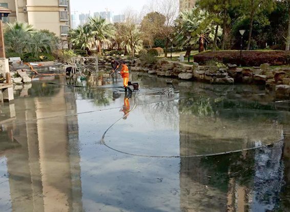 镇赉景观池淤泥清理